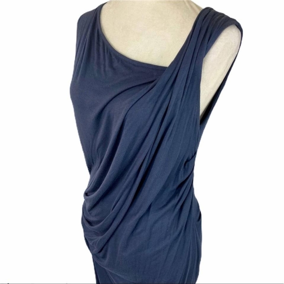 Seven7 Navy Blue Asymmetrical Neckline Dress NWT - Picture 2 of 8